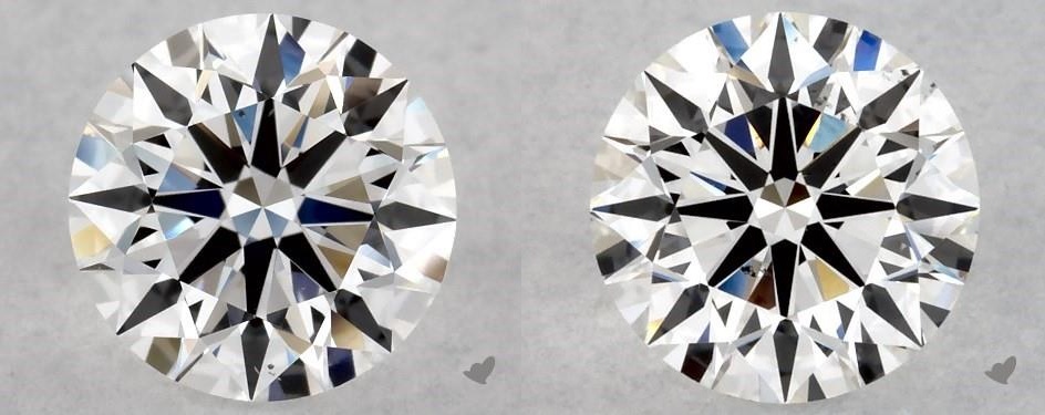 E vs F Color diamonds