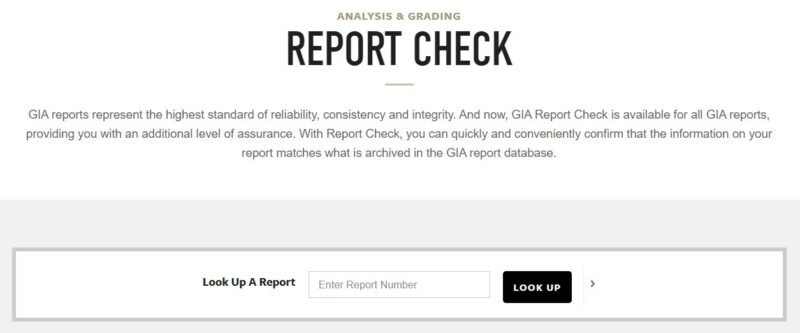 Gia on sale cert checker