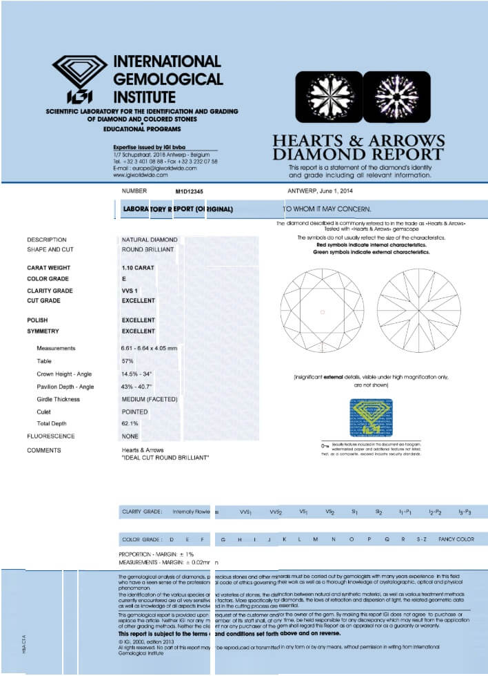 Igi on sale identification report