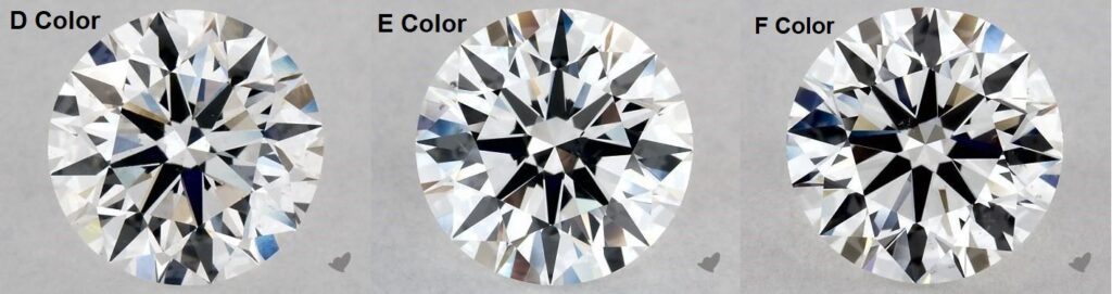 D vs E vs F Color 1 Carat Diamond JA