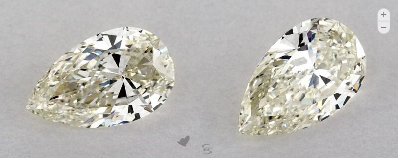 J color diamond pear shape