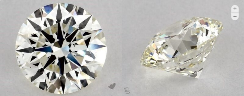 J color diamond round shape