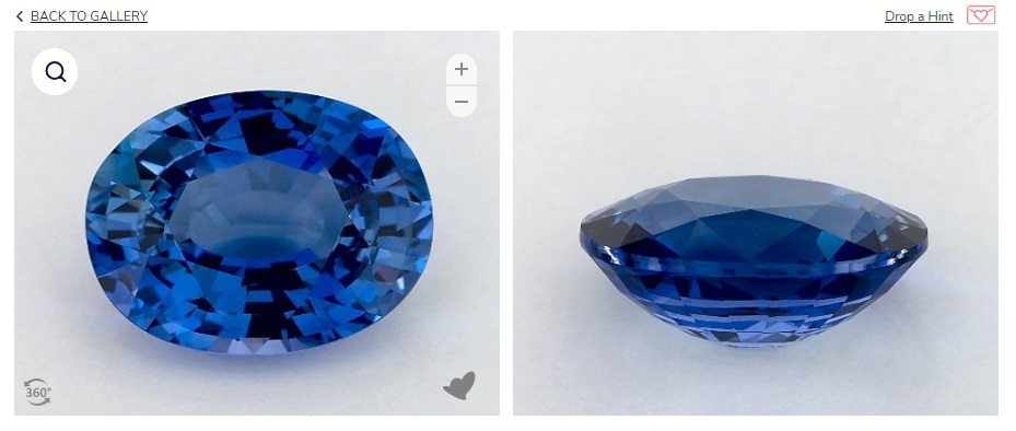 Carat Oval Natural Blue Sapphire