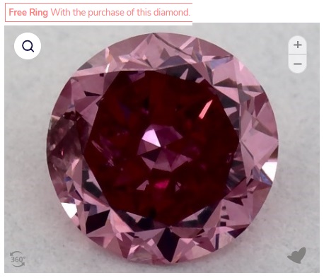 Fancy Vivid Pink - Round Diamond