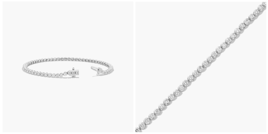 Platinum Four Prong Diamond Tennis Bracelet