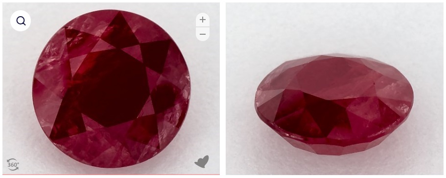 Round Natural Ruby Rings for Women