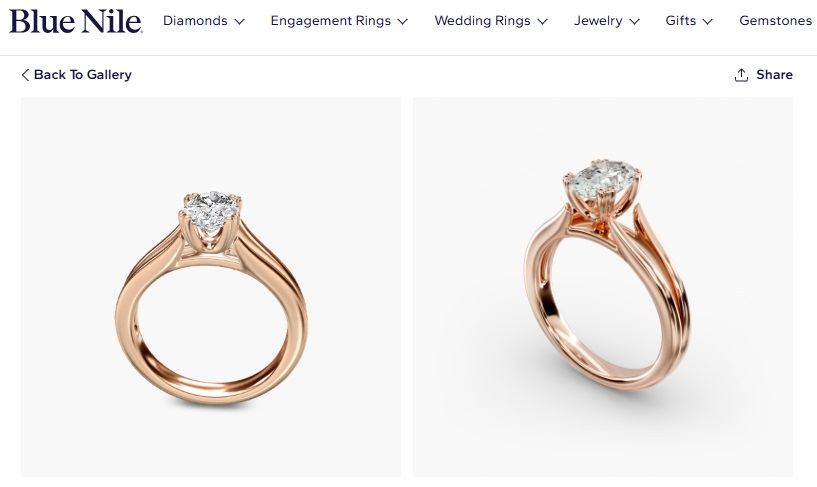 Split Ring Solitaire Engagement Ring Vintage Trefoil Head